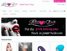 Tablet Screenshot of passionzoneparty.com.au